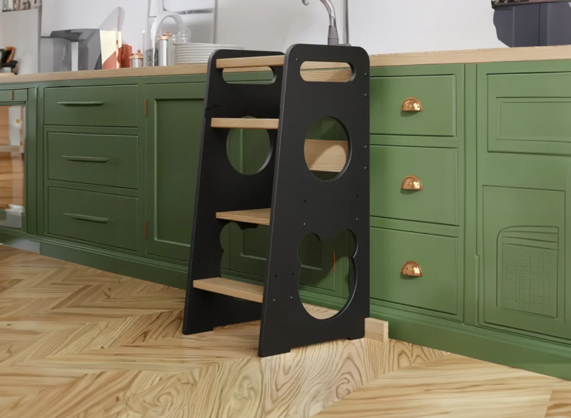 KITCHEN HELPER Teddybär-Muster