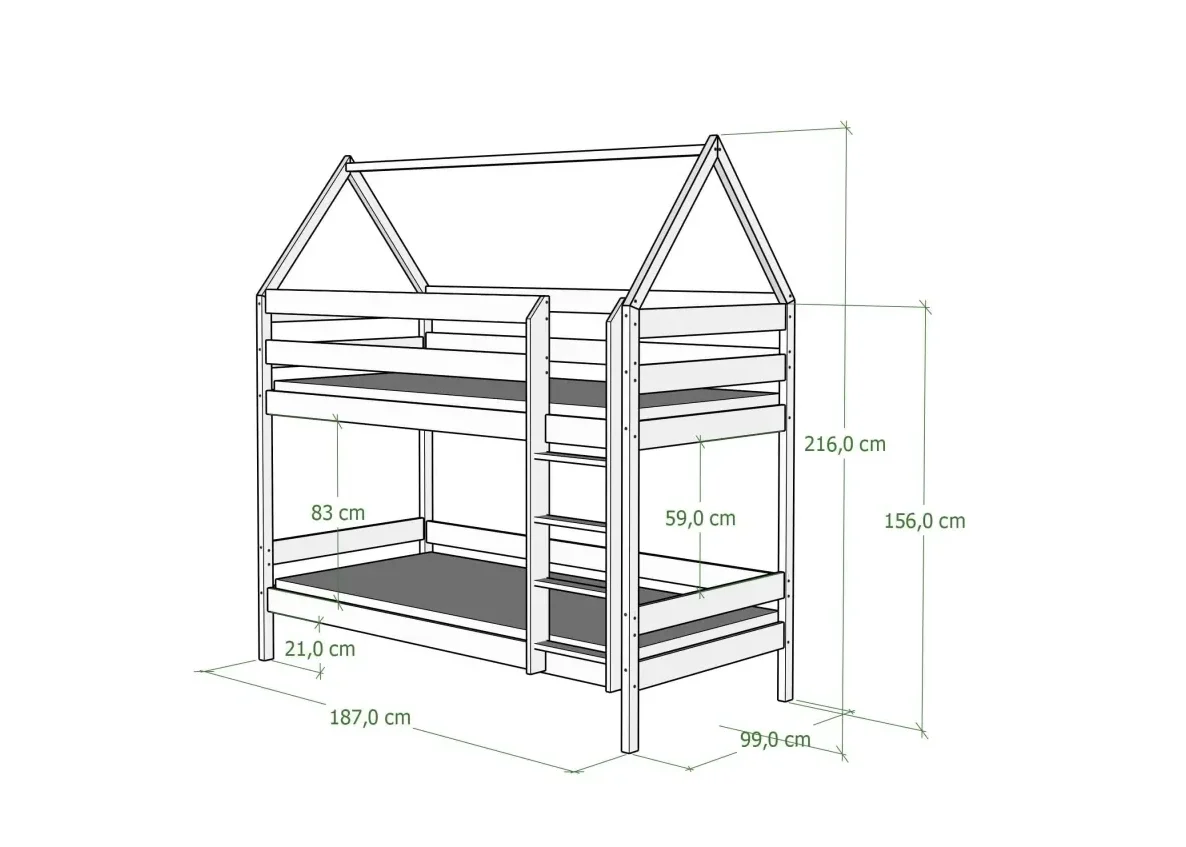 ulmi3 Etagenbett für Kinder ULMI