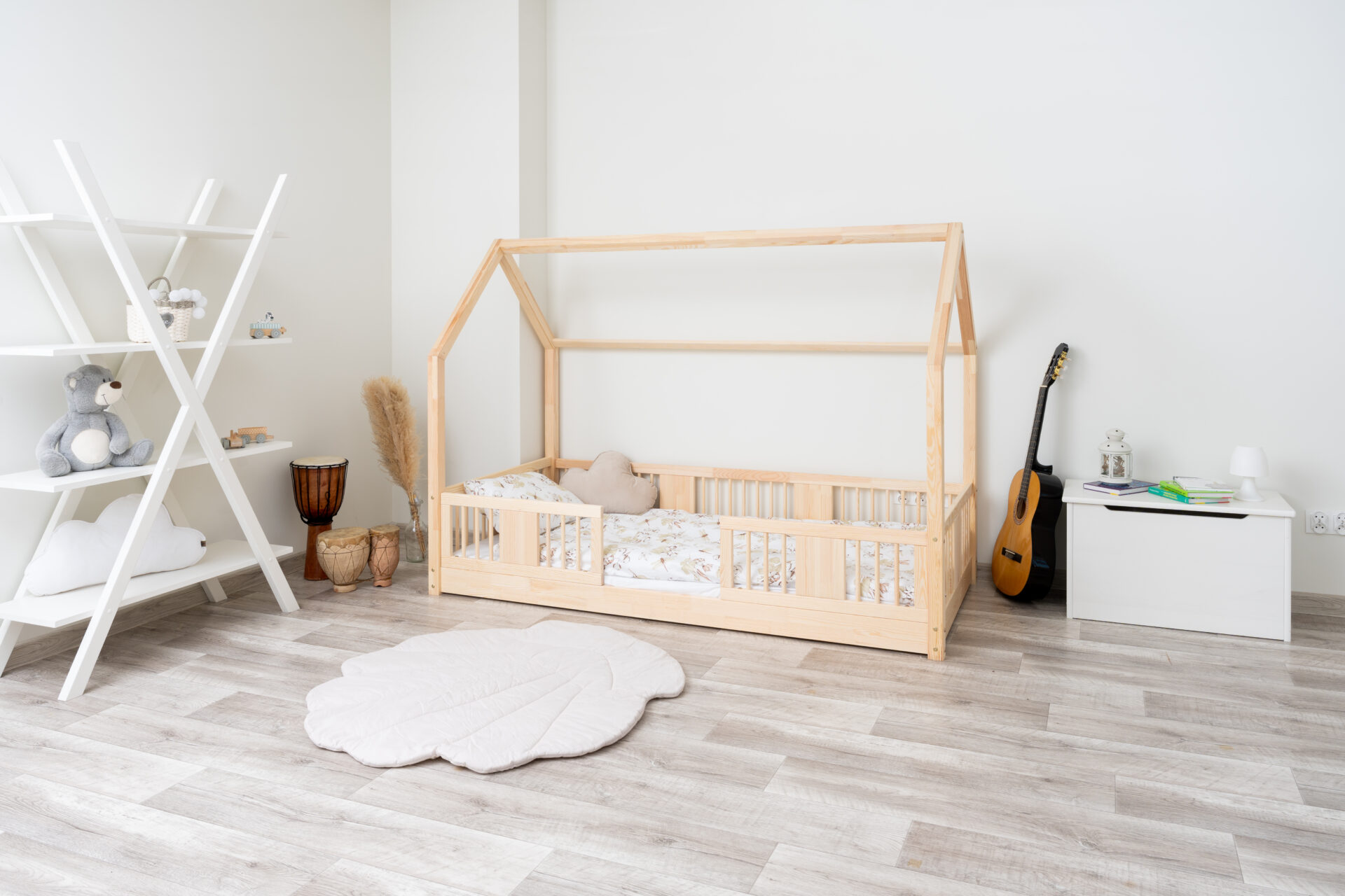 LUNA LONG 0 nielakierowany (2) Kinderbett LUMINA mini