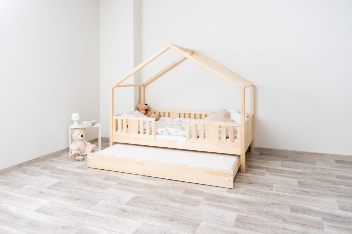 NIKO SHORT 20 nielakierowane 3 (2) Kinderbett LUNETTA mit Schublade