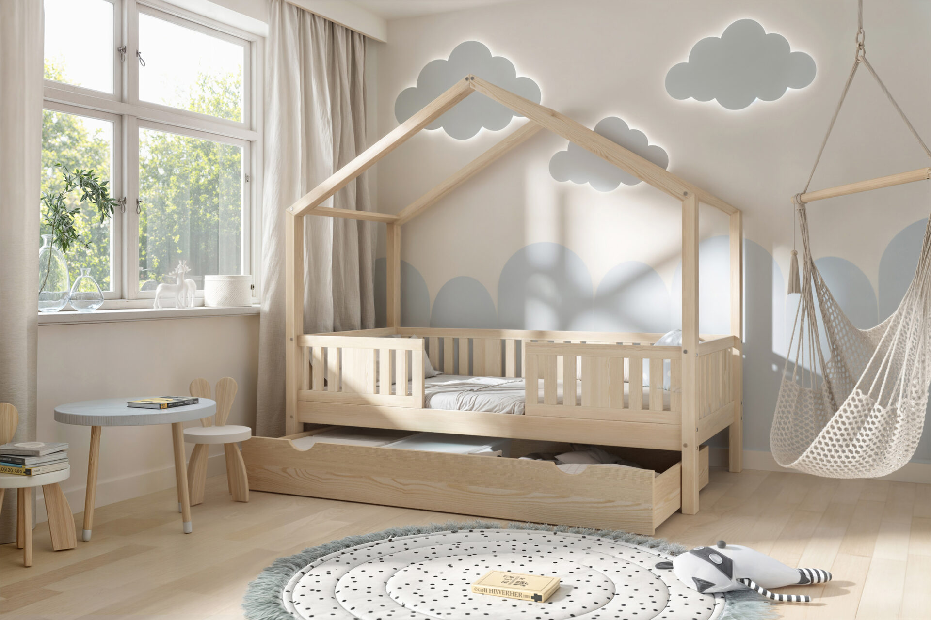 dw4_1 Kinderbett LUNETTA mit Schublade