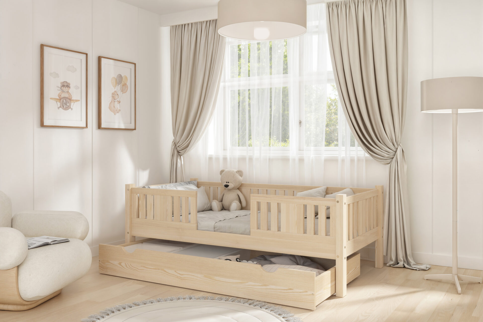 Kinderbett NIKO mit Schublade