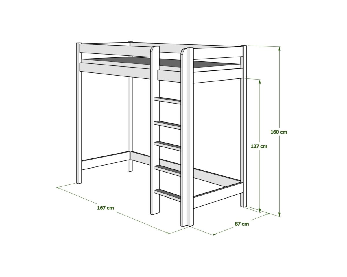 ant160 80x160 Etagenbett für Kinder AVELA 160cm