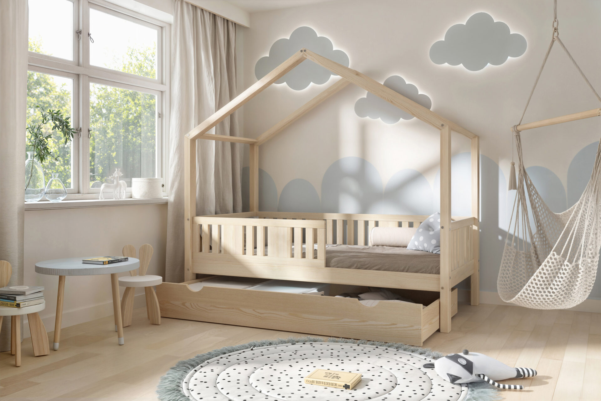 dw4_1_szu Kinderbett LUNETTA mit Schublade