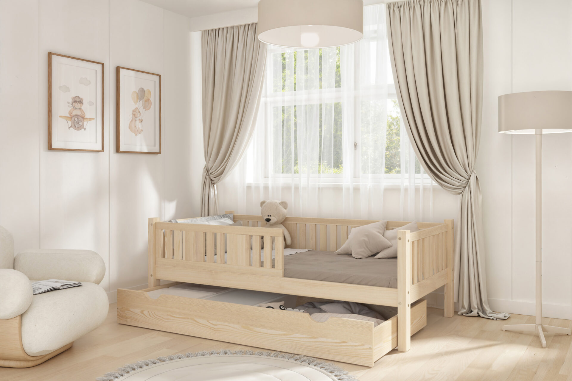 Kinderbett NIKO mit Schublade