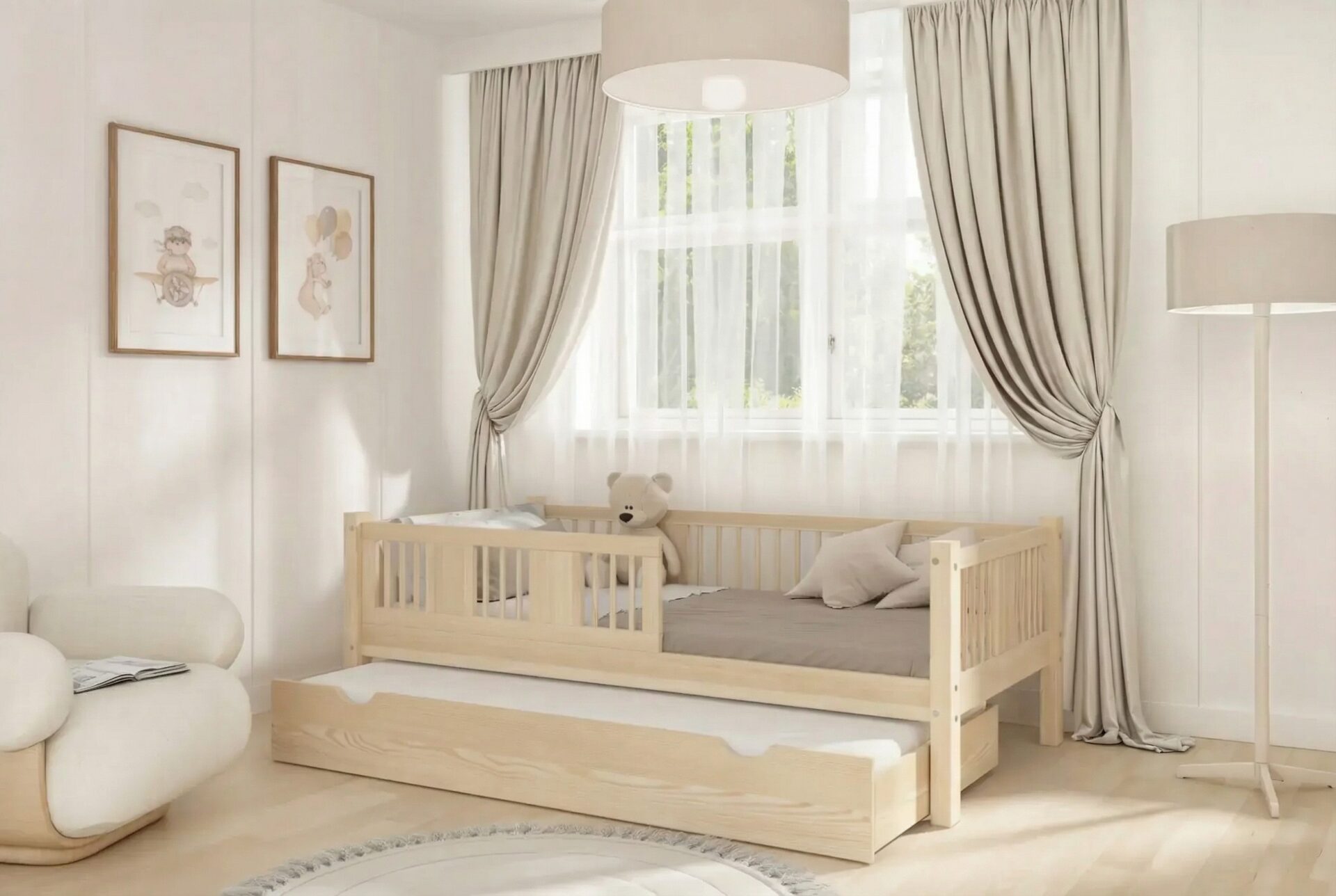 4luna_mi_schublade Kinderbett LUNA mit Schublade