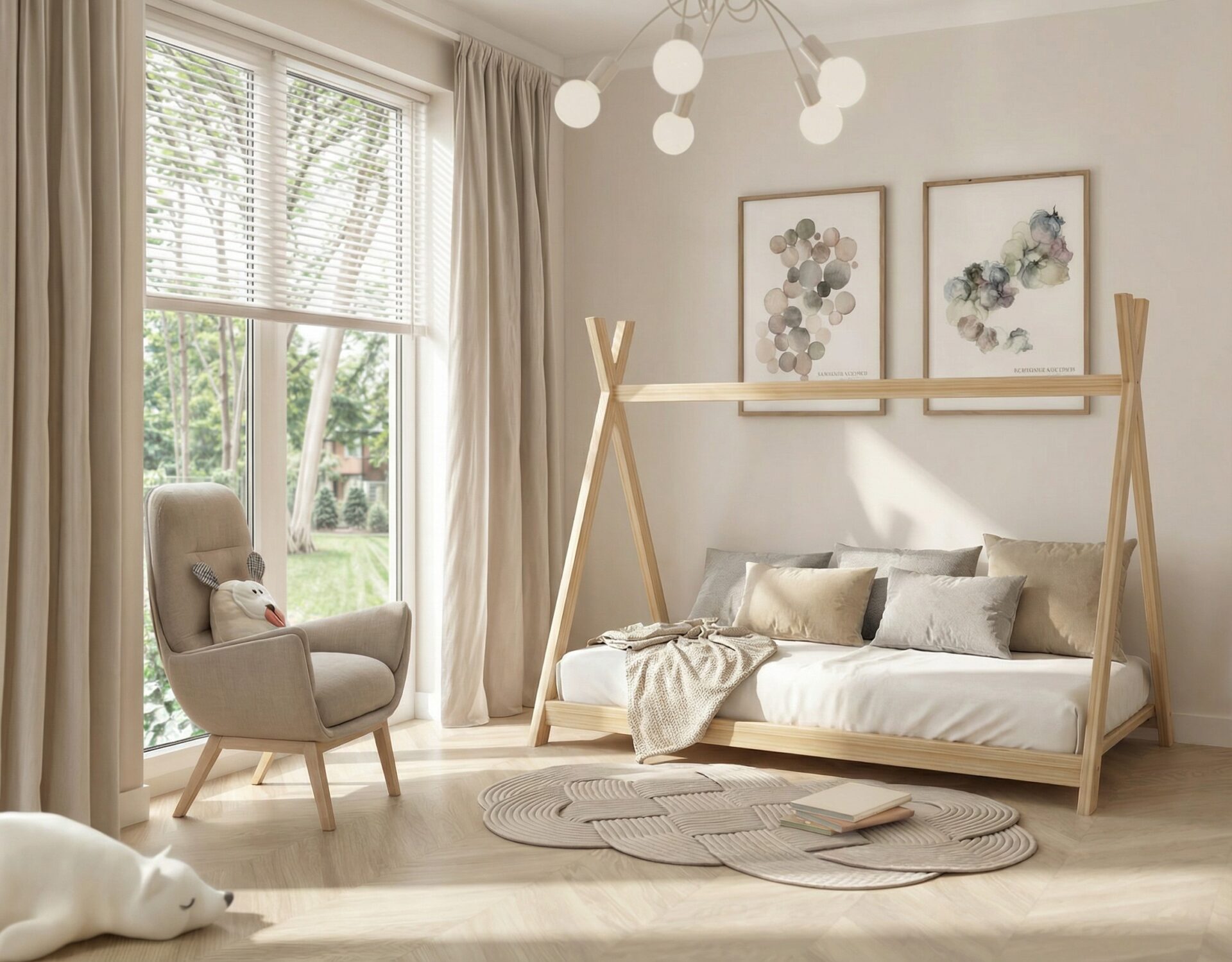 tipi_1 Tipi-Bett aus Kiefernholz