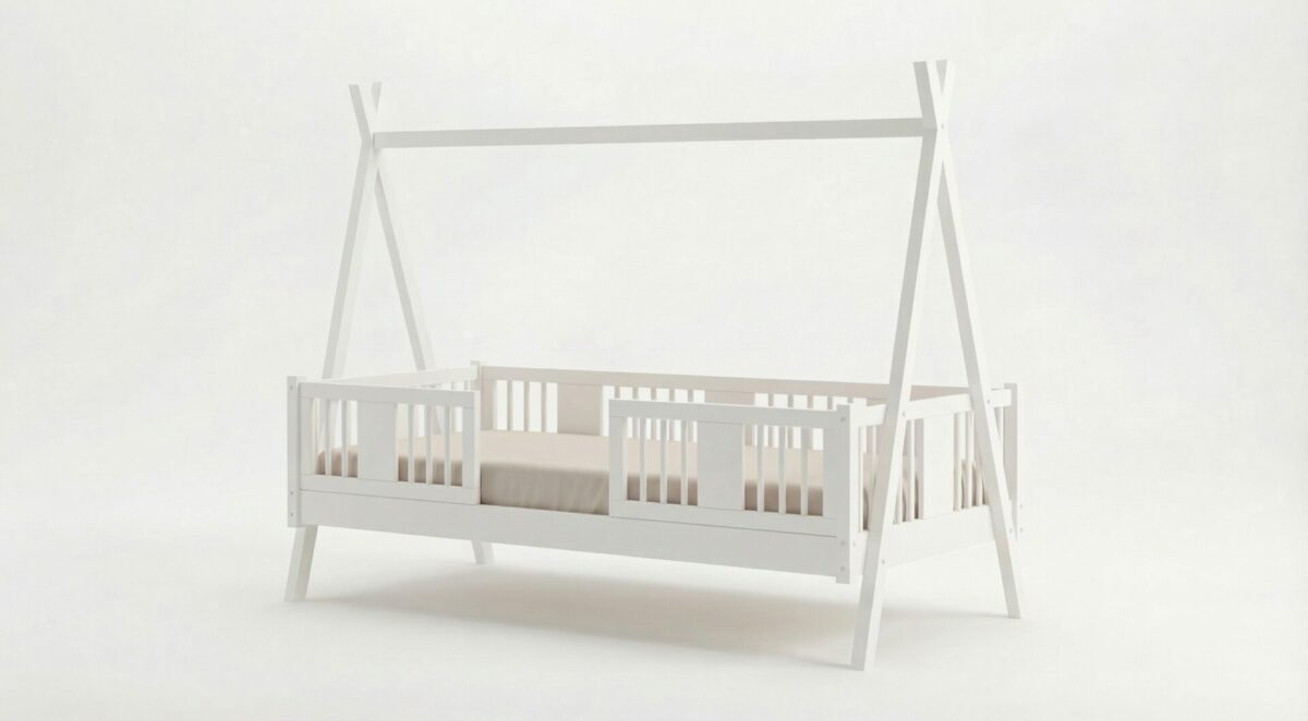 white Kinderbett TIPI LUNA