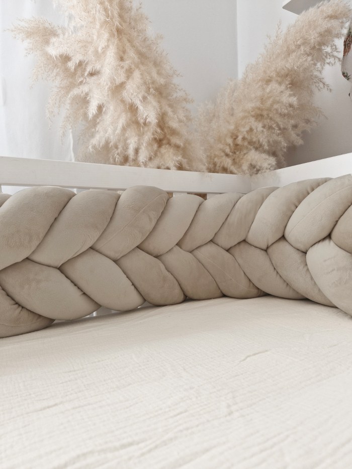 Wheat-Ear Braided Bumper Velvet, 5 Strands – Beige