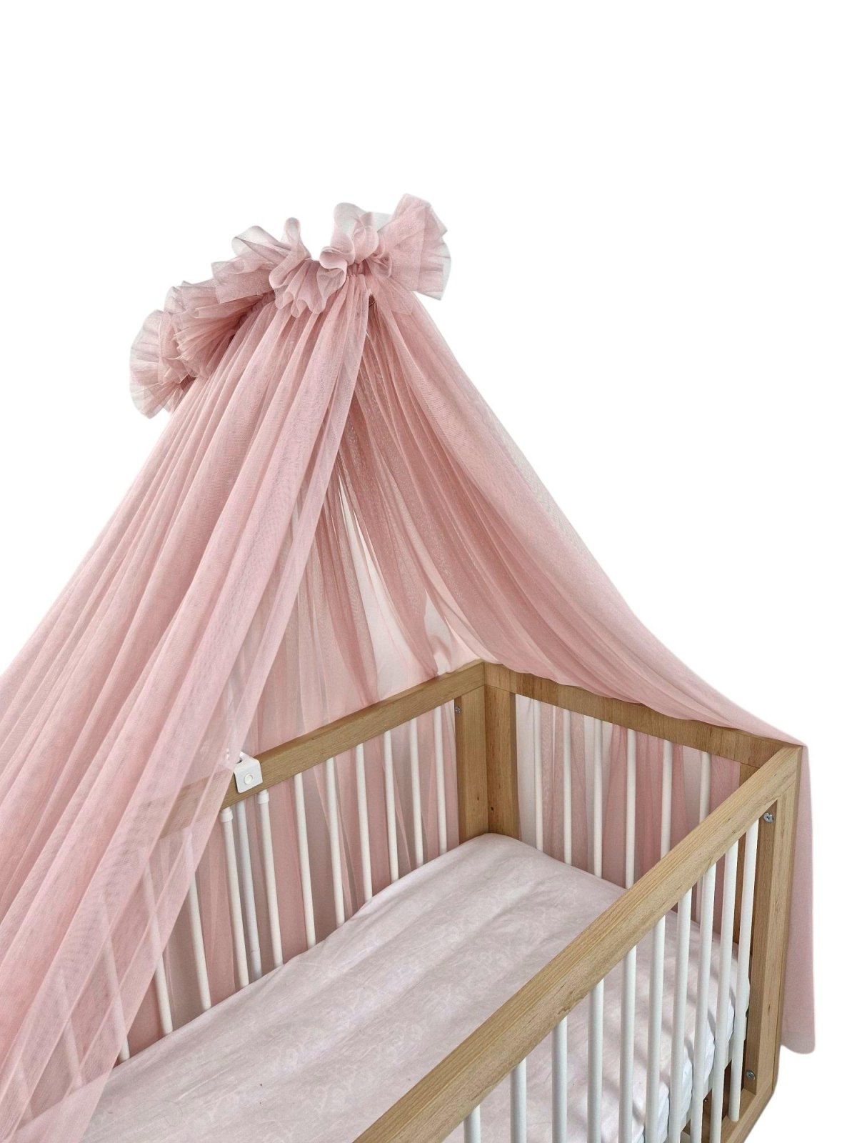 Tulle Bed Canopy with Frame – Dusty Pink Tulle Bed Canopy with Frame – Dusty Pink