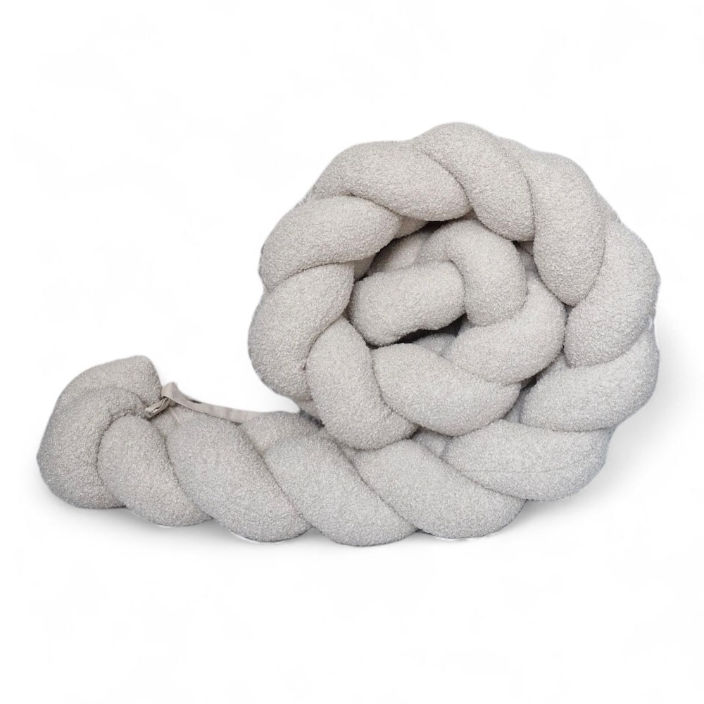 Braided Bumper Bouclé, 3 Strands – Beige Braided Bumper Bouclé, 3 Strands – Beige