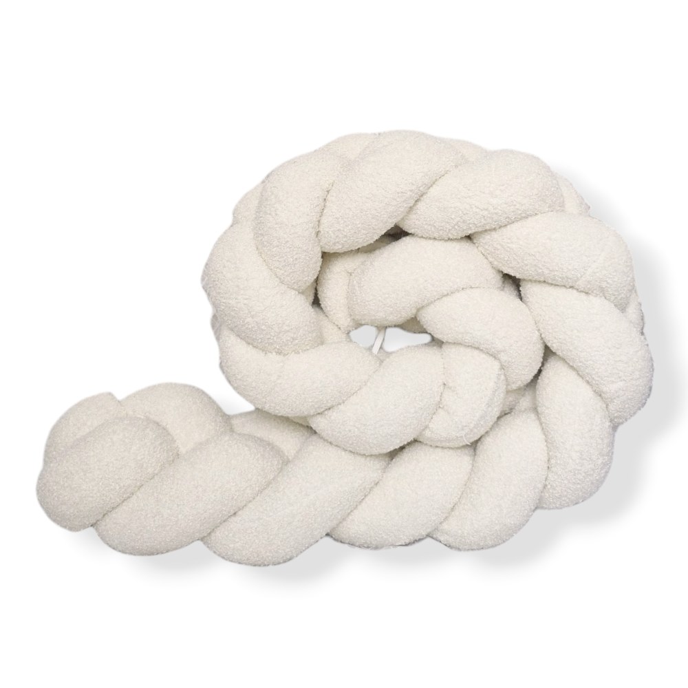 Braided Bumper Bouclé, 3 Strands – Cream Braided Bumper Bouclé, 3 Strands – Cream
