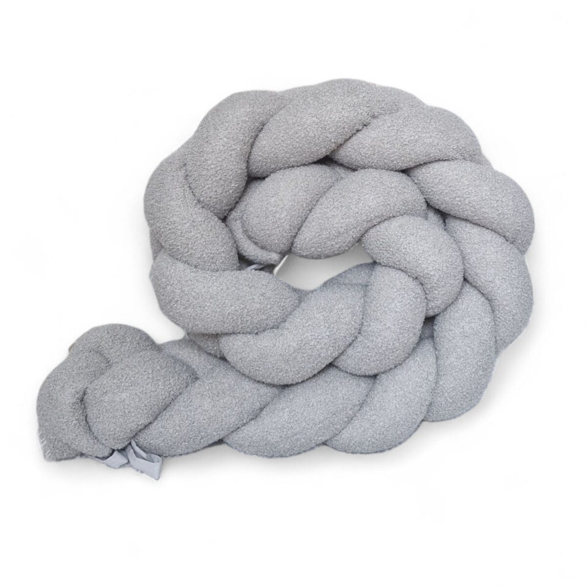 Braided Bumper Bouclé, 3 Strands – Grey Braided Bumper Bouclé, 3 Strands – Grey
