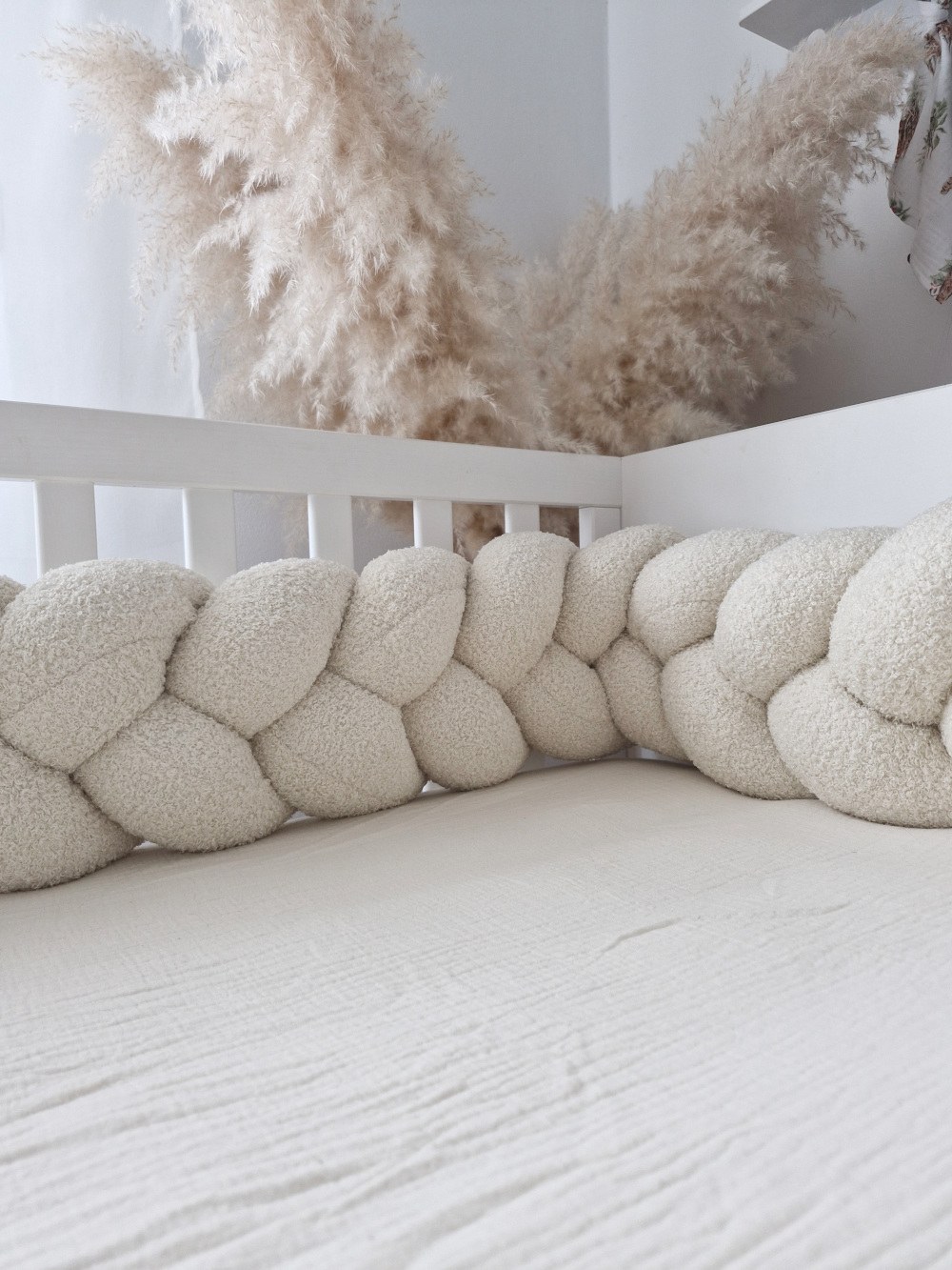 Braided Bumper Bouclé, 3 Strands – Cream Braided Bumper Bouclé, 3 Strands – Cream