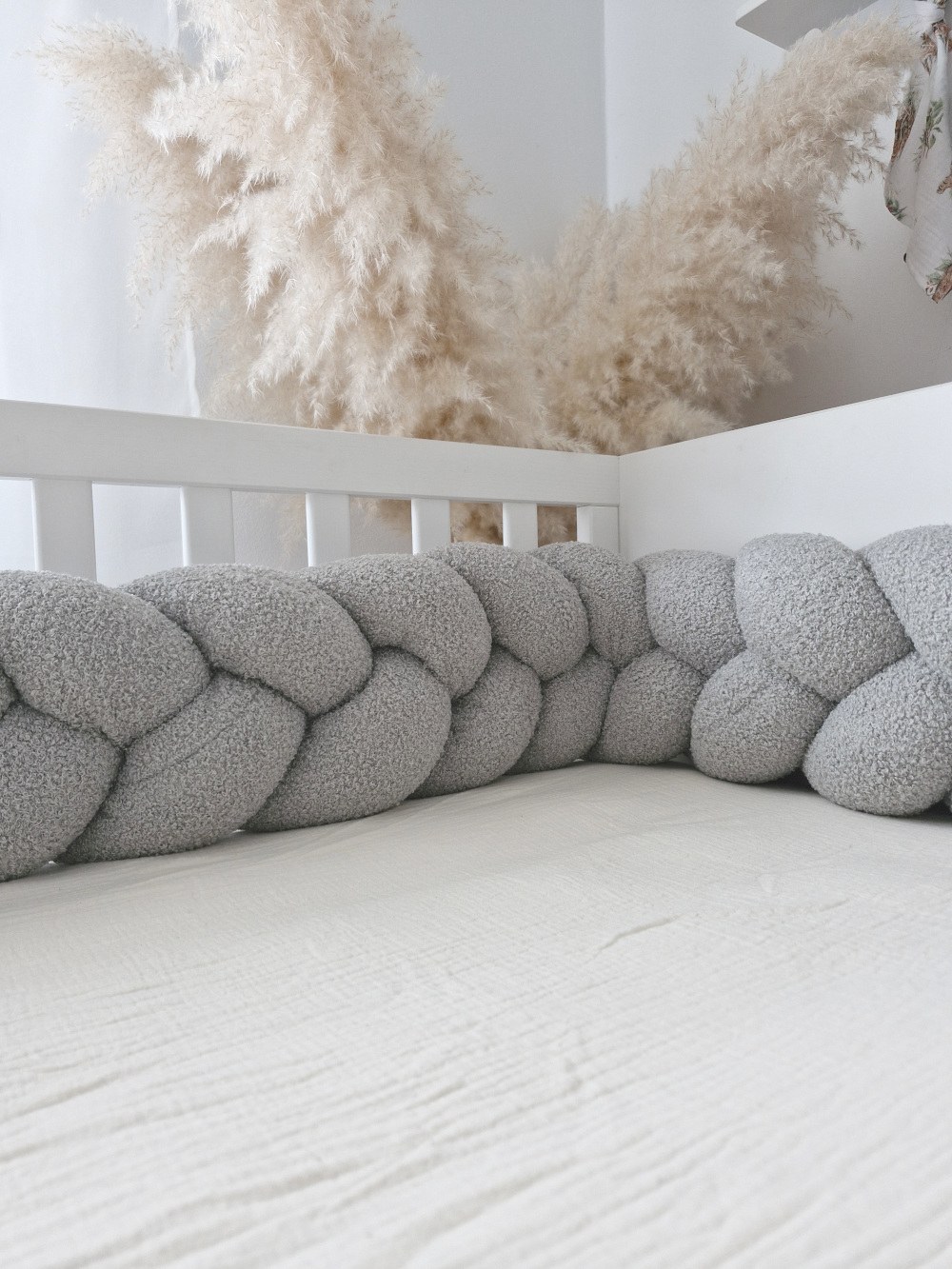 Braided Bumper Bouclé, 3 Strands – Cream Braided Bumper Bouclé, 3 Strands – Cream