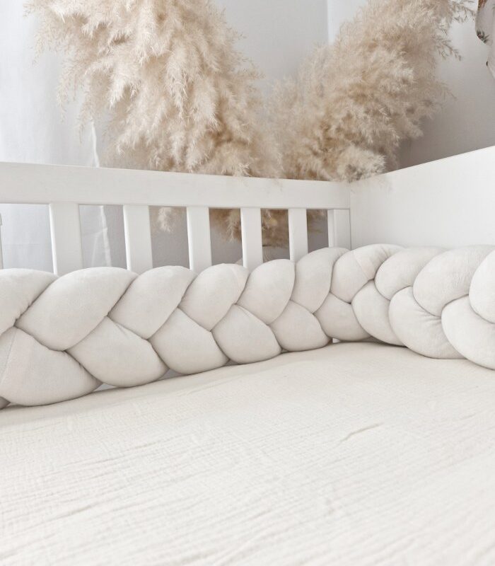 Braided Bumper Velvet, 3 Strands – White
