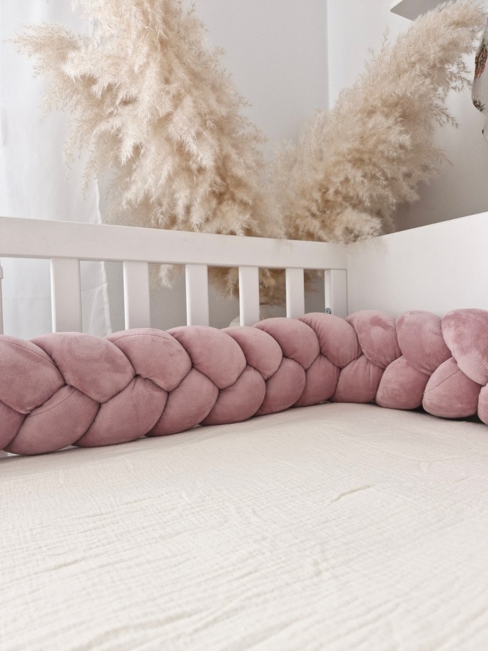 Braided Bumper Velvet, 3 Strands – White