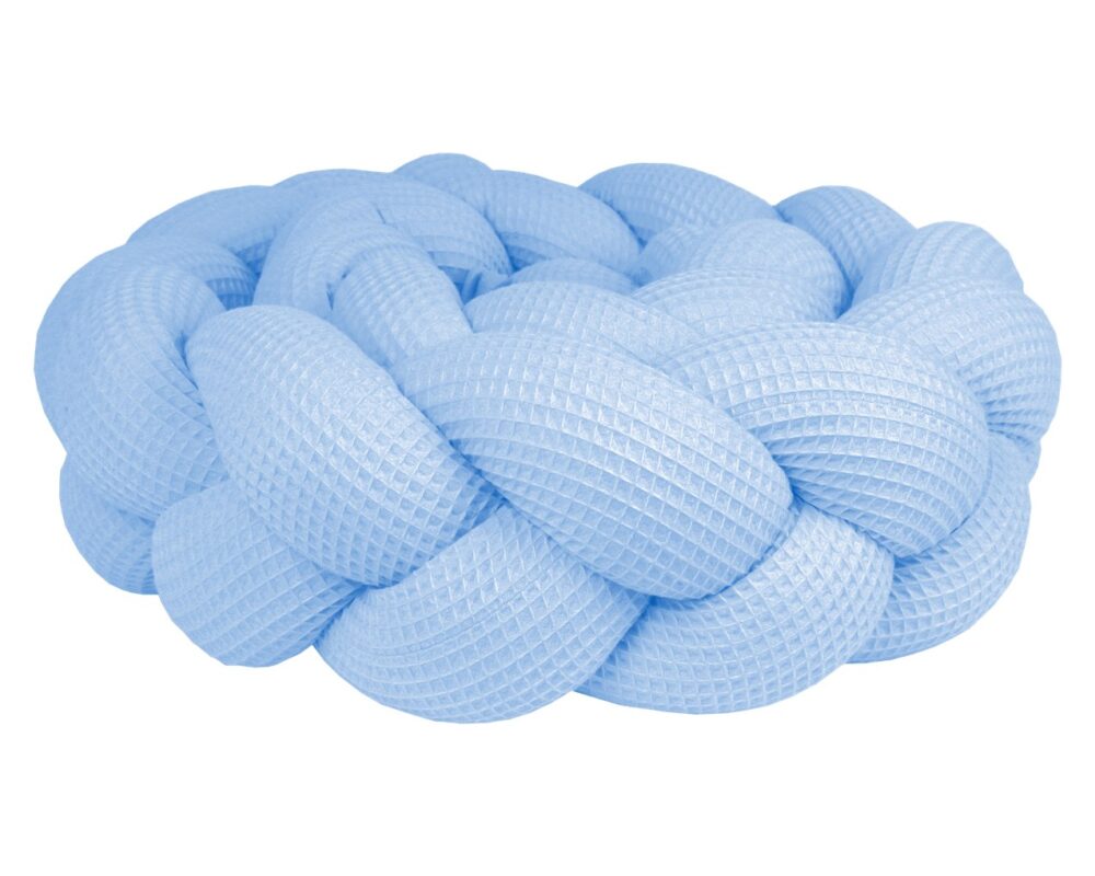 Braided Bumper Waffle Piqué, 3 Strands – Baby Blue Braided Bumper Waffle Piqué, 3 Strands – Baby Blue