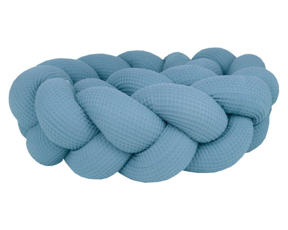 Braided Bumper Waffle Piqué, 3 Strands – Denim Blue Braided Bumper Waffle Piqué, 3 Strands – Denim Blue