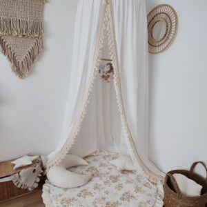 Boho-Baldachin aus Baumwolle – zur Deckenmontage