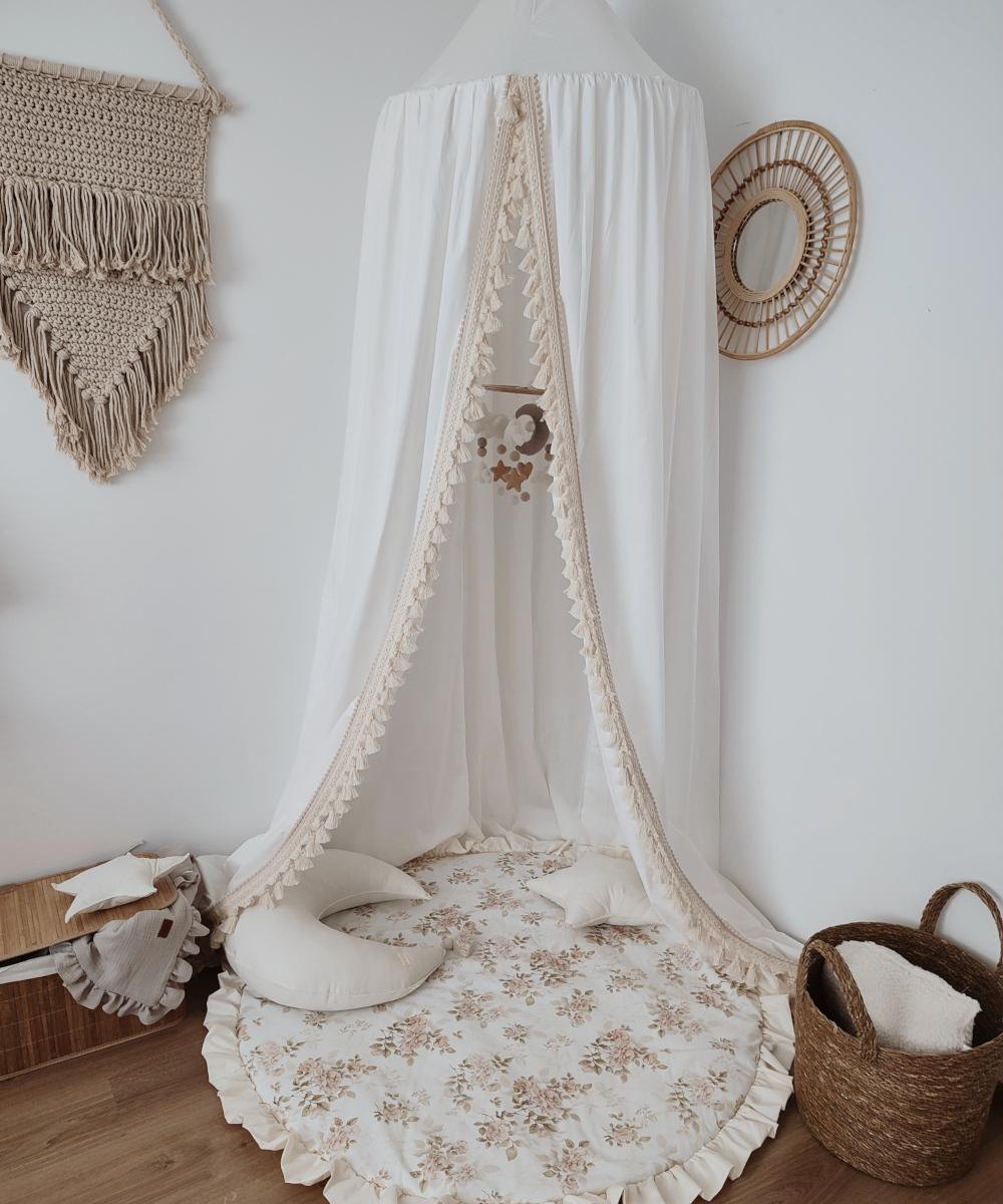 Boho Cotton Canopy – Ceiling Mounted – Cream Boho Cotton Canopy – Ceiling Mounted – Cream