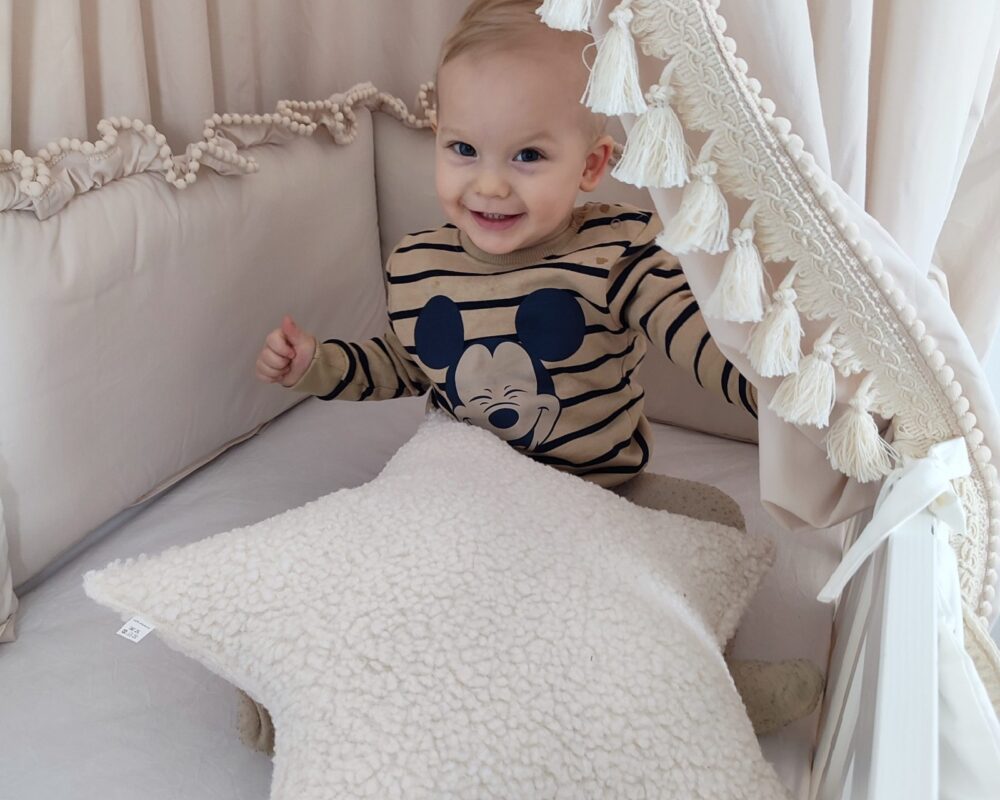 Boho Cot Bumper with Ruffle Boho Cot Bumper with Ruffle