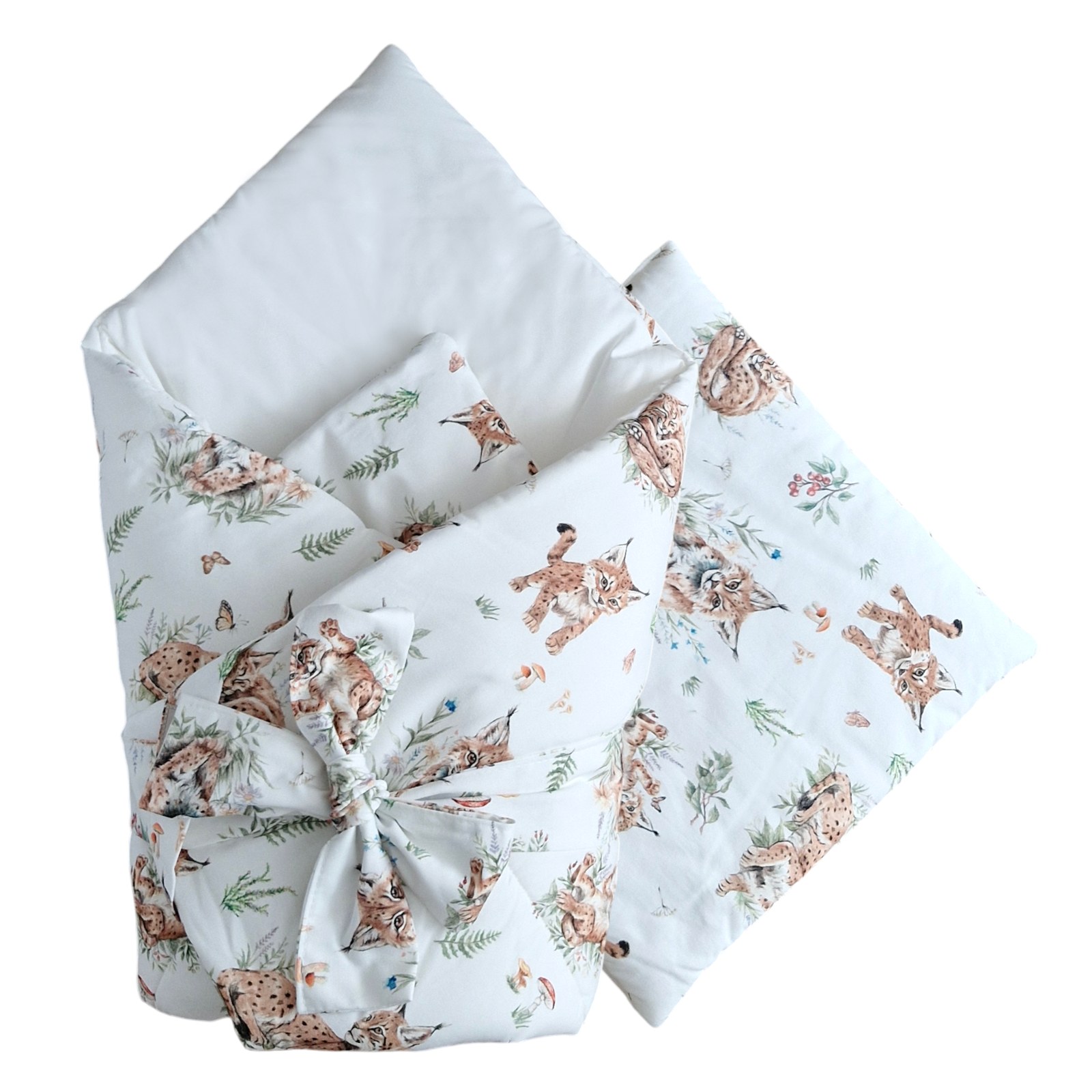 2-in-1 Swaddle Wrap 75 × 75 cm with Pillow 35 × 35 cm – Lynxes 2-in-1 Swaddle Wrap 75 × 75 cm with Pillow 35 × 35 cm – Lynxes