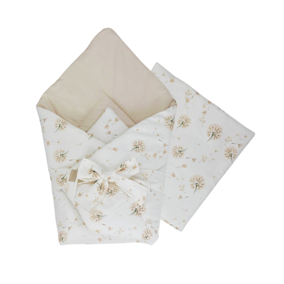 2-in-1 Swaddle Wrap 75 × 75 cm with Pillow 35 × 35 cm – Dandelions 2-in-1 Swaddle Wrap 75 × 75 cm with Pillow 35 × 35 cm – Dandelions