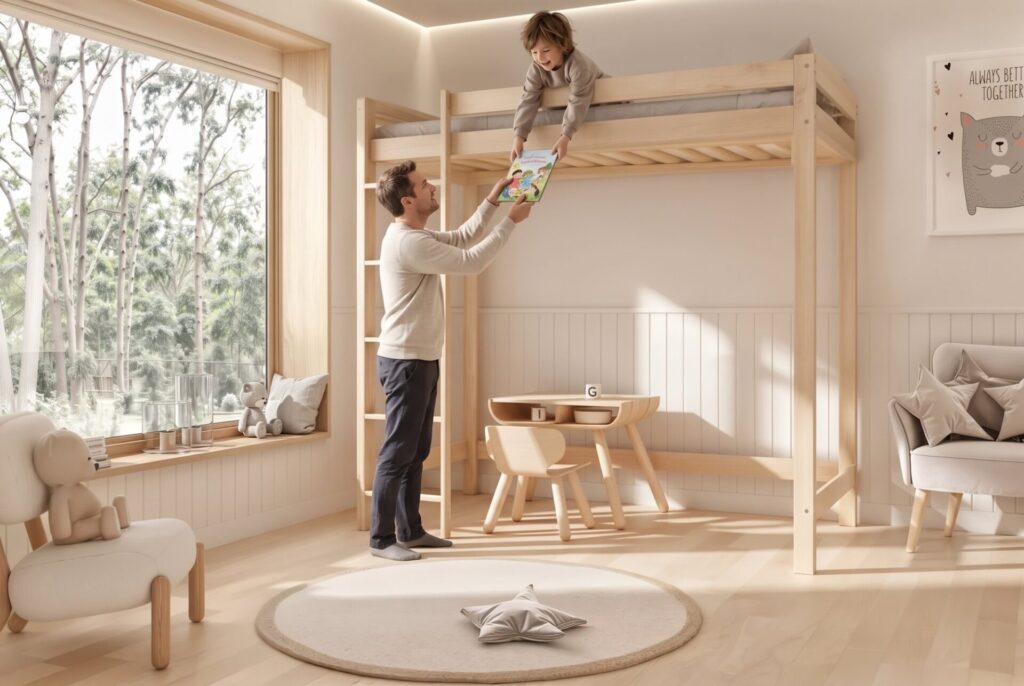 AVELA 160cm Bunk Bed – story time together