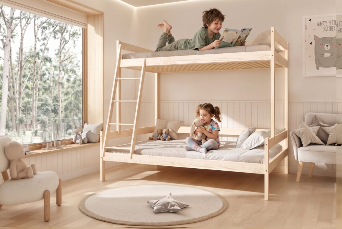 Family Bunk Bed – story time together Family Bunk Bed – story time together
