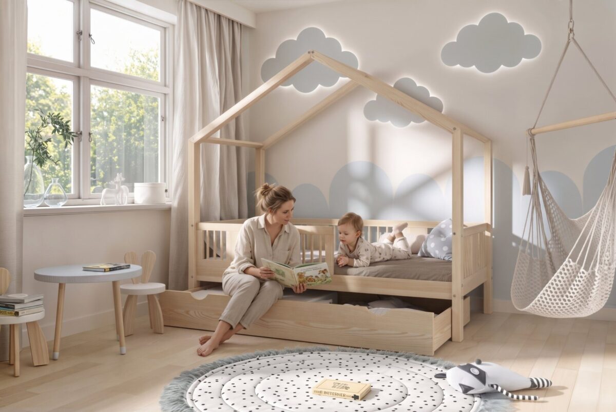 ASTRIA Children’s Bed with Drawer – story time together ASTRIA Children’s Bed with Drawer – story time together