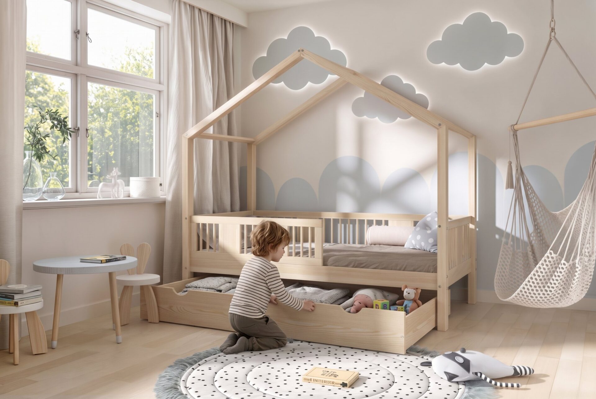 ASTRIA Children’s Bed with Drawer – everyday life Kinderbett ASTRIA mit Schublade – im Alltag