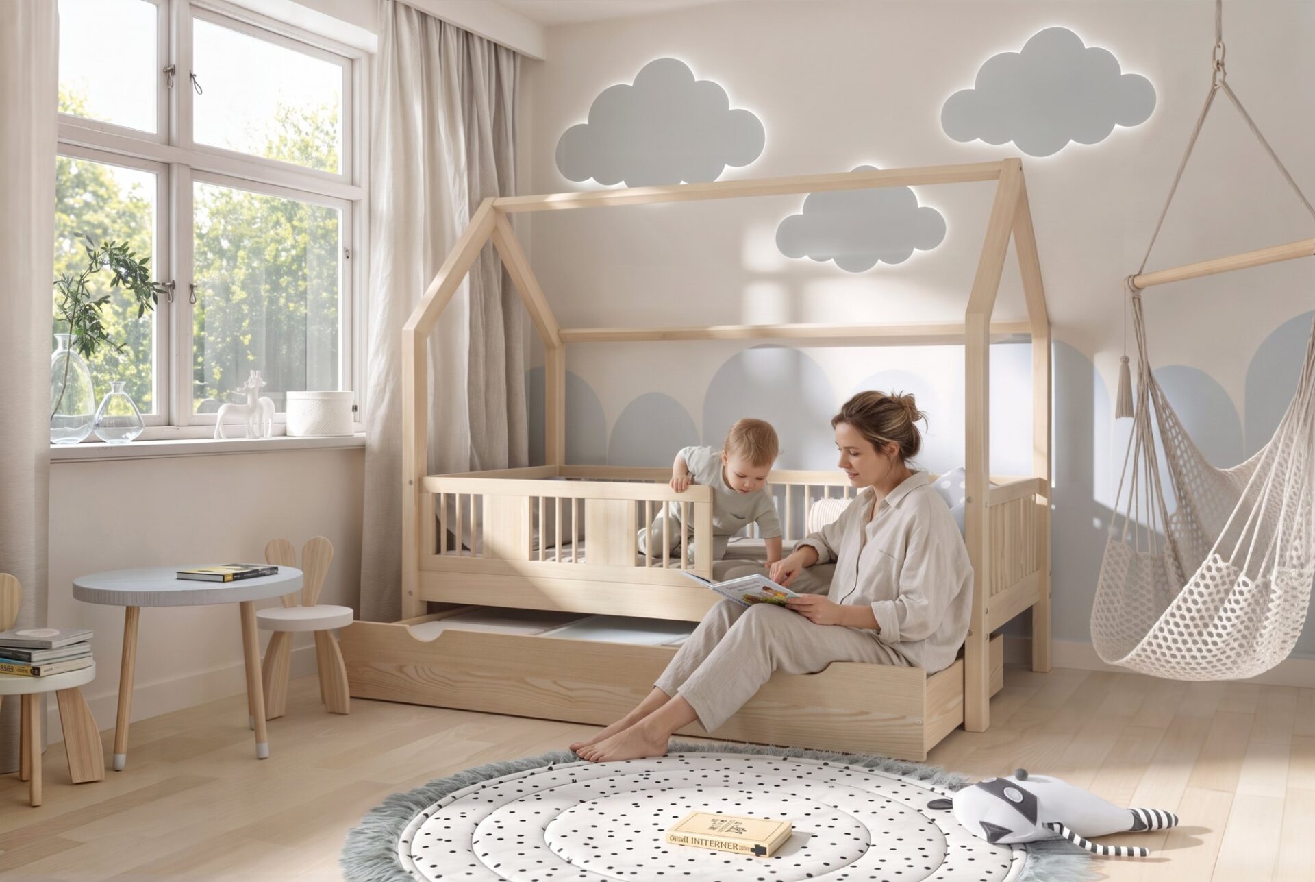 LUMINA Children’s Bed with Drawer – story time together