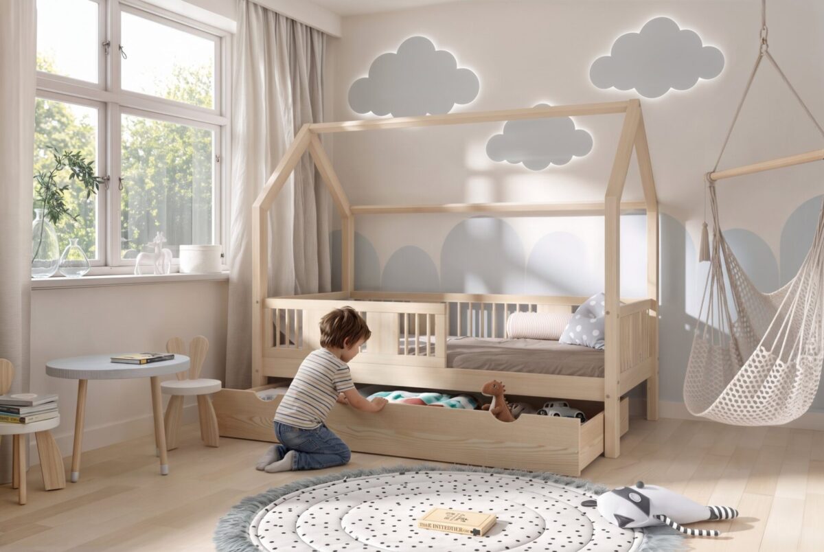 LUMINA Children’s Bed with Drawer – everyday life Letto per bambini LUMINA con cassetto – nella vita di tutti i giorni