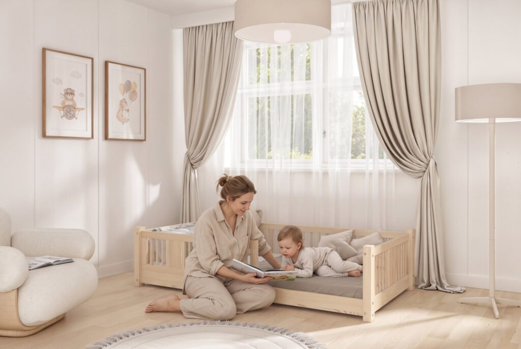 LUNA Mini Children’s Bed – story time together
