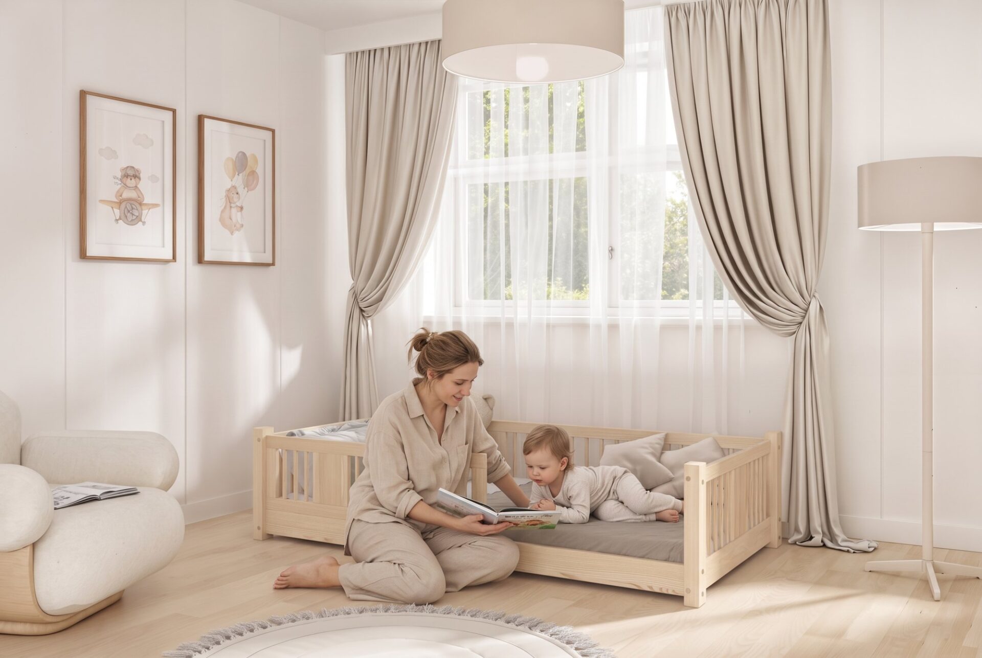 LUNA Mini Children’s Bed – story time together LUNA Mini Children’s Bed – story time together