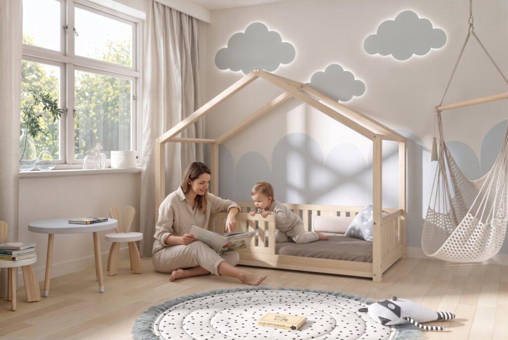 LUNETTA Mini Children’s Bed – story time together