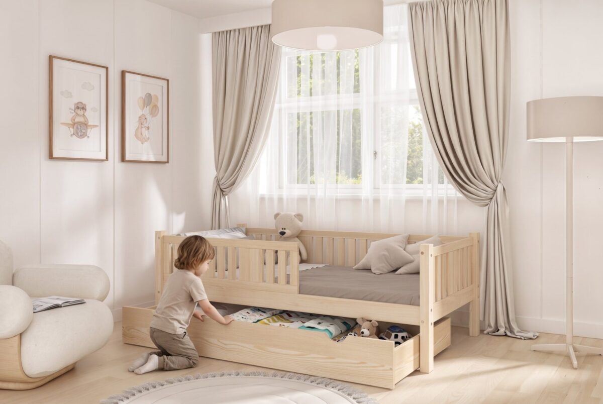 NIKO Children’s Bed with Drawer – everyday life Cama de criança NIKO com gaveta – no dia a dia