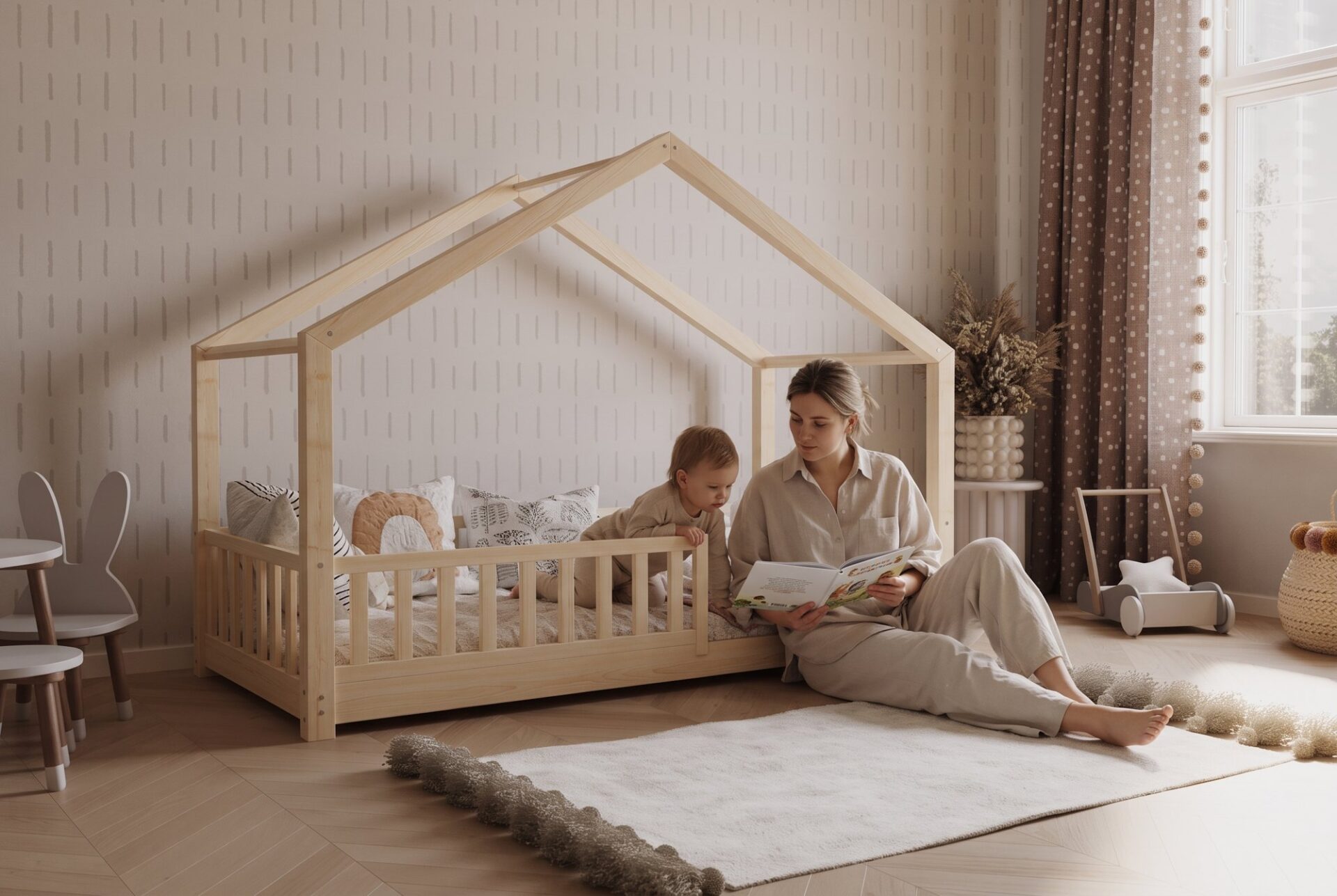 SELVIA Mini Children’s Bed – story time together SELVIA Mini Children’s Bed – story time together