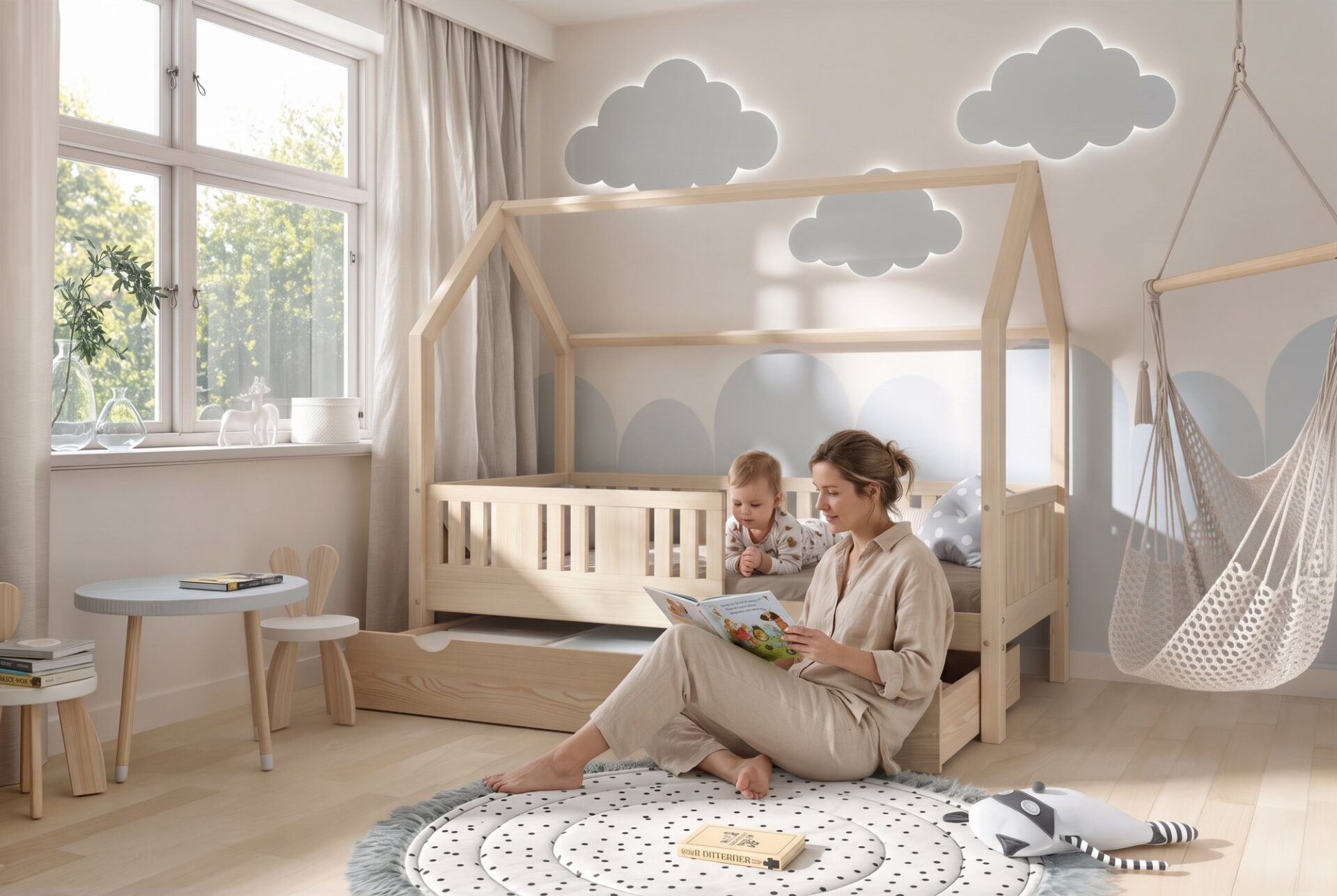 STELLIA Children’s Bed with Drawer – story time together STELLIA Children’s Bed with Drawer – story time together