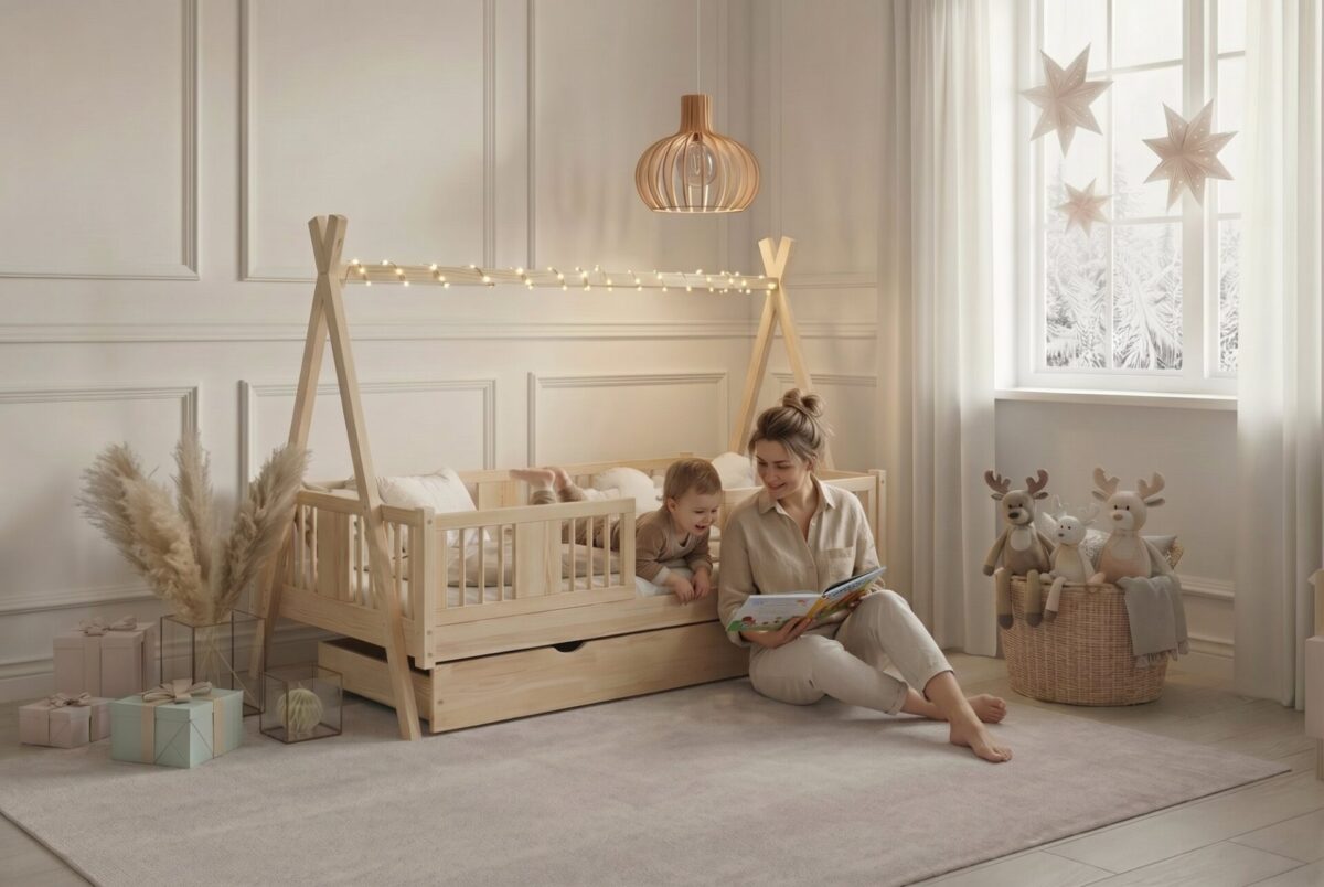 TIPI LUNA Children’s Bed – story time together TIPI LUNA Children’s Bed – story time together