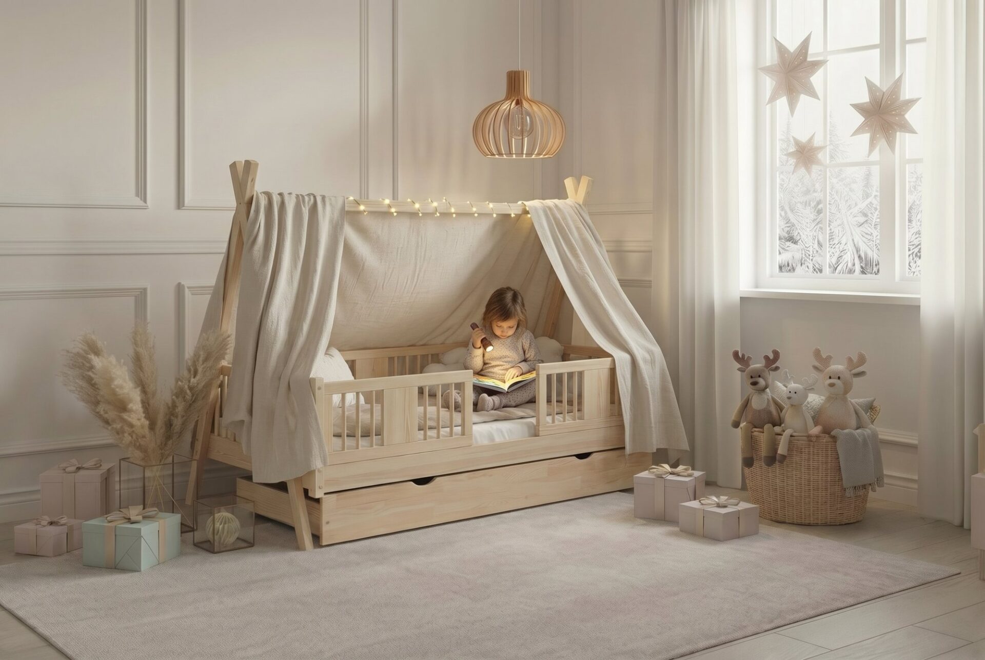 TIPI LUNA Children’s Bed – everyday life Kinderbett TIPI LUNA – im Alltag