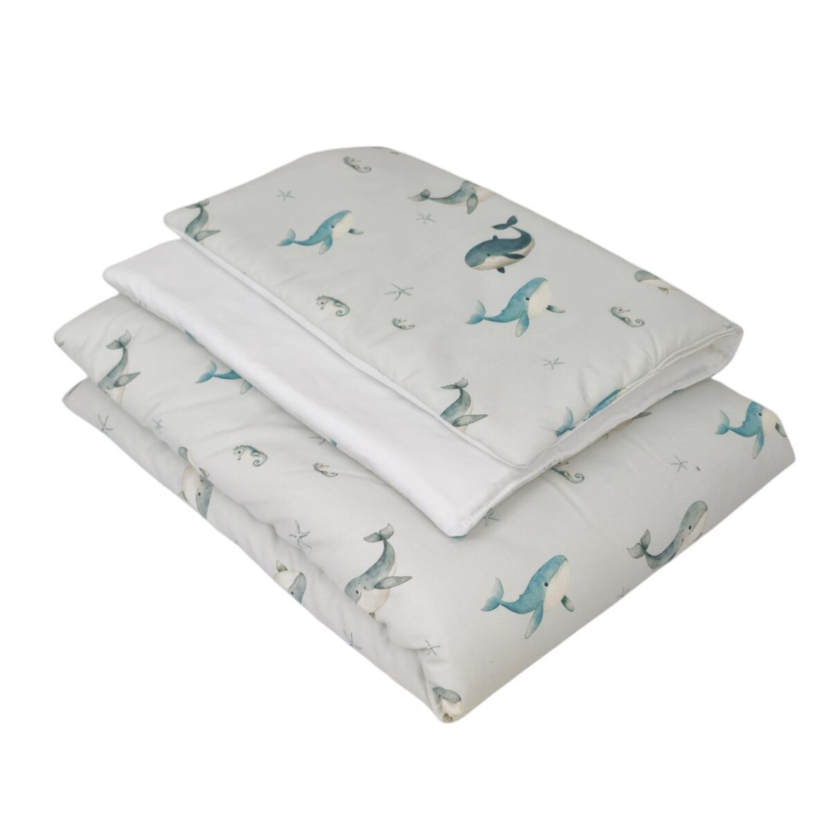 Children's Duvet and Pillow Set – Whales