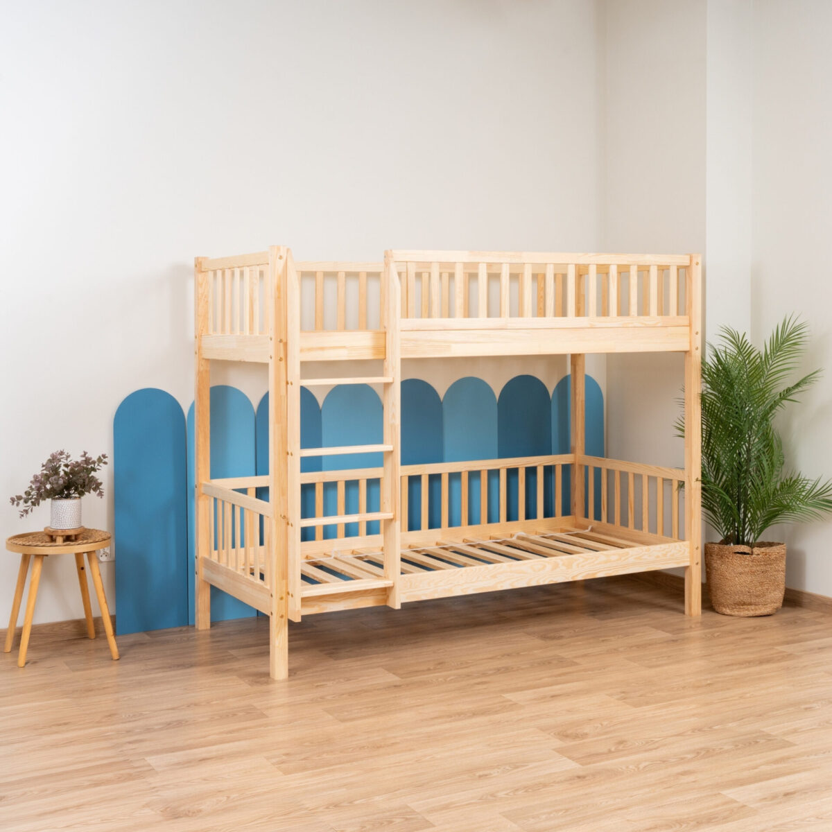KOSMO Bunk Bed – natural pine (6) KOSMO Bunk Bed in pine wood, natural pine