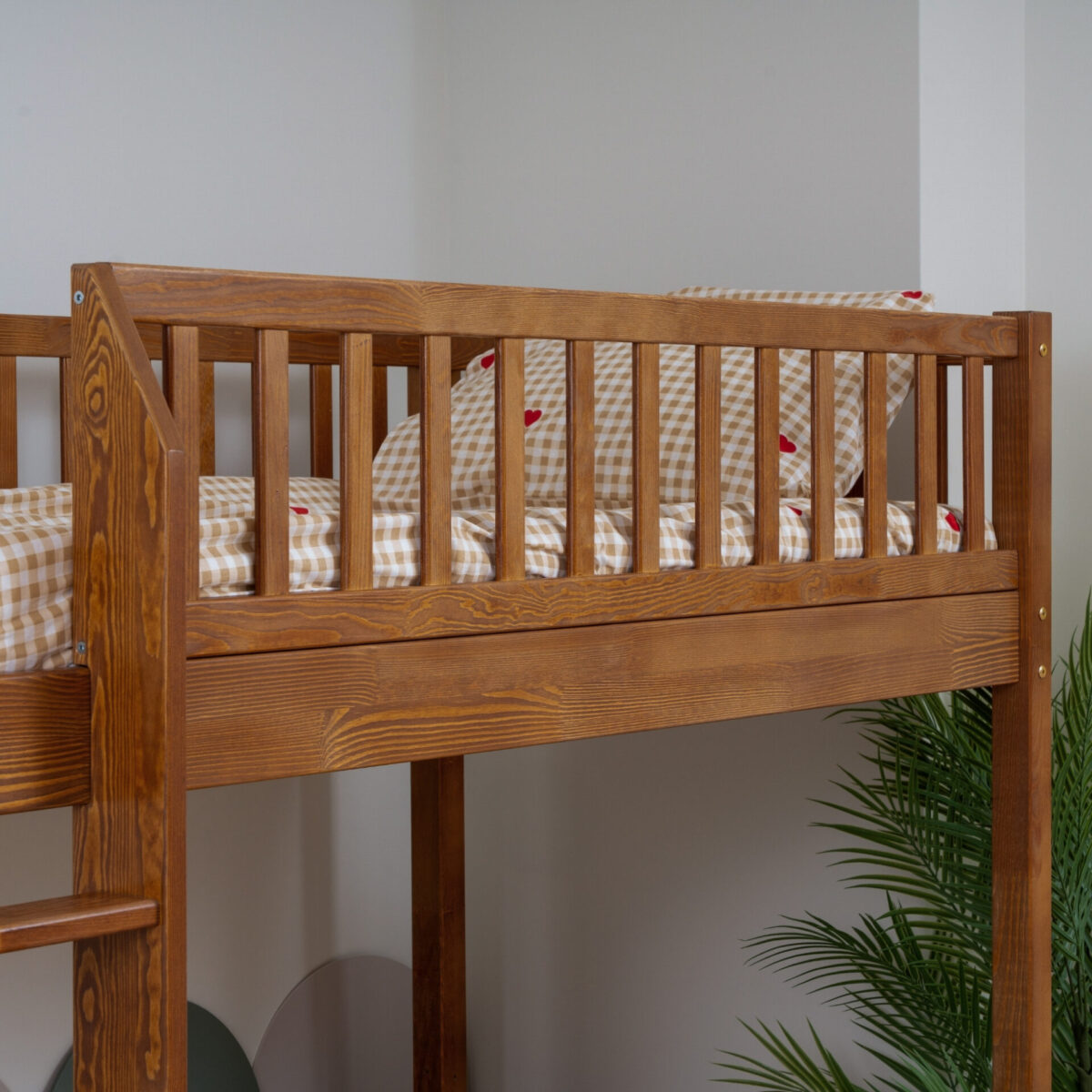 KOSMO Loft Bed in pine wood, Retro