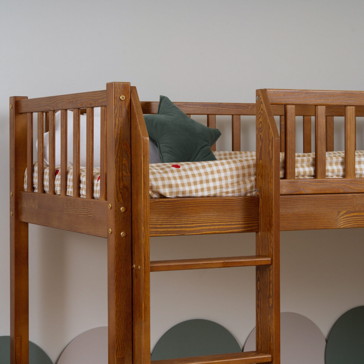 KOSMO Loft Bed in pine wood, Retro