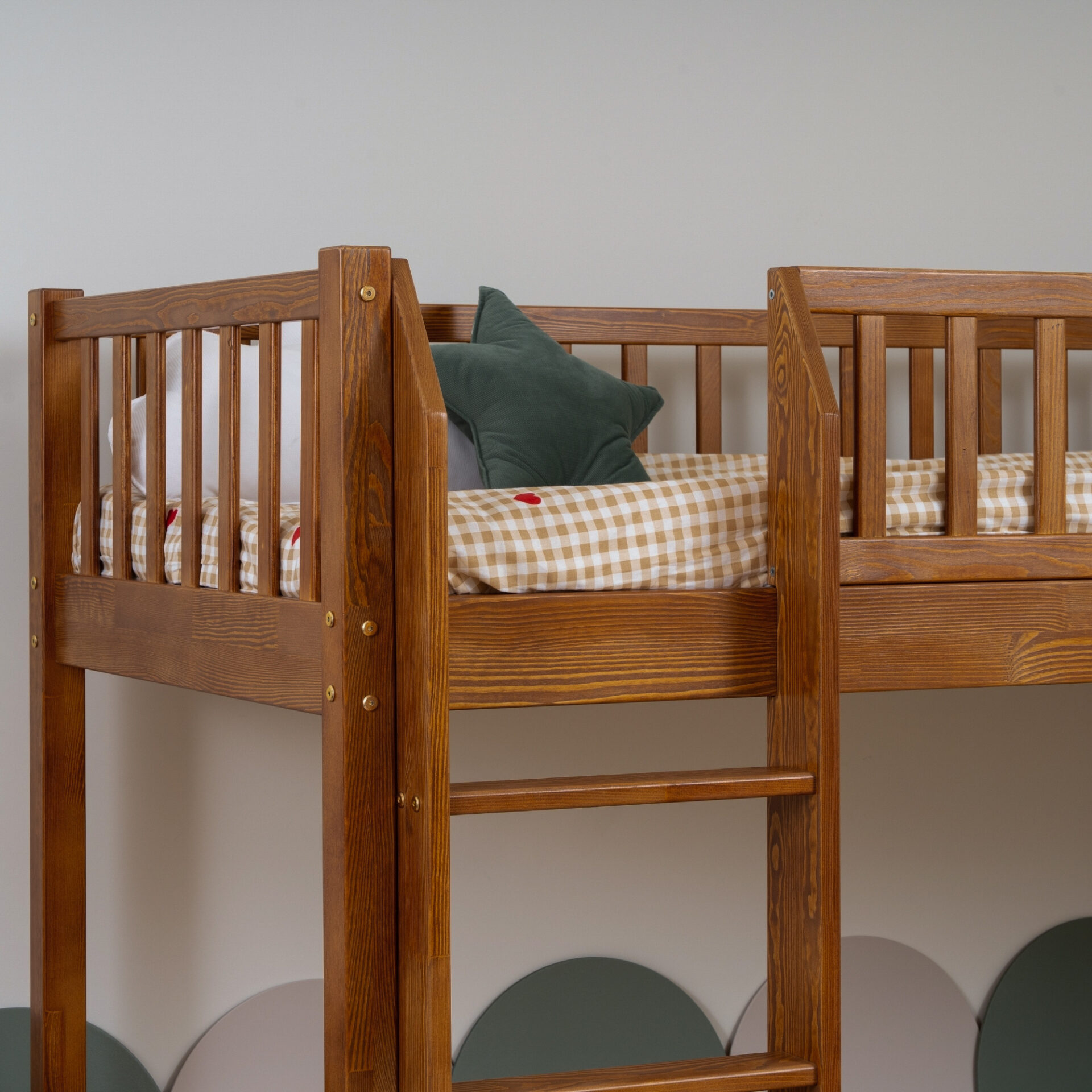 KOSMO Loft Bed in pine wood, Retro