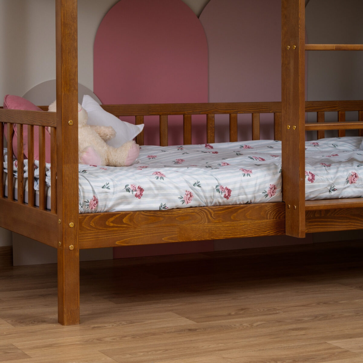 KOSMO Short Bunk Bed in pine wood, Retro