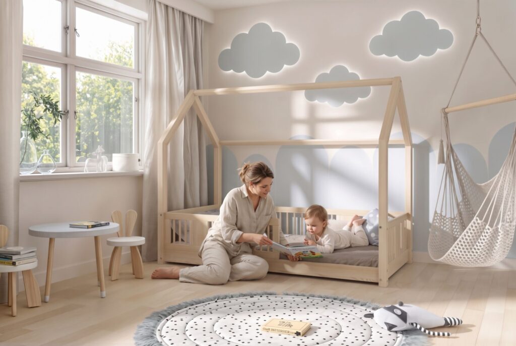 LUMINA Mini Children’s Bed – story time together
