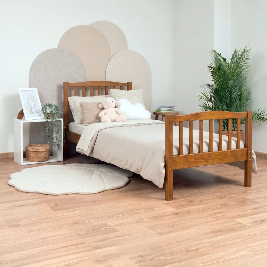 MALVA Children’s Bed in pine wood, retro, in the children's room